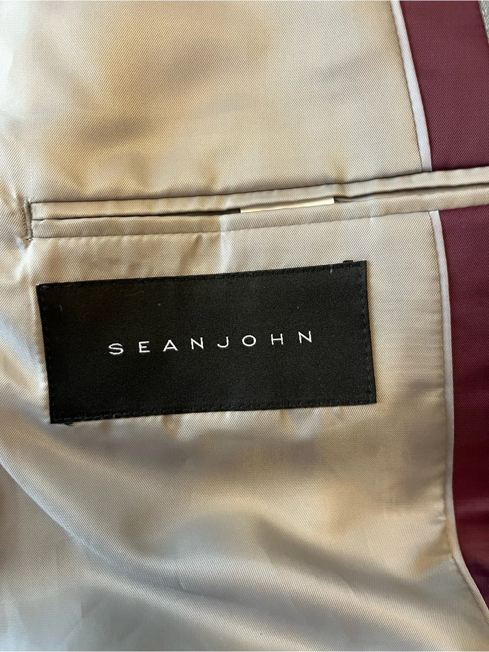 Sean John Light Gray Two-Button Suit with Notch Lapel
